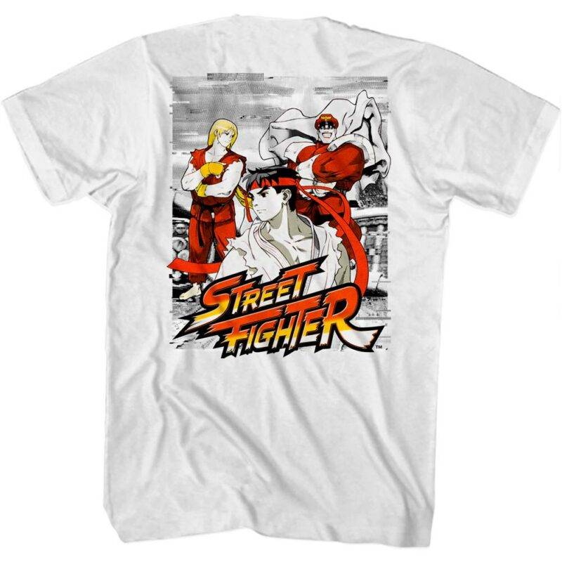 Street Fighter Ryu & Ken vs Bison T-Shirt