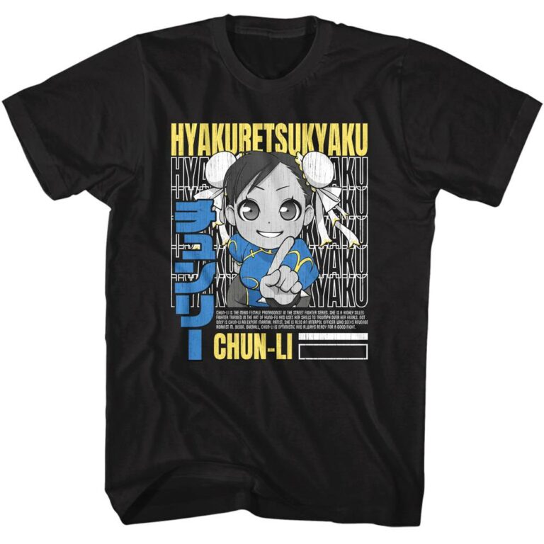 Street Fighter Hyakuretsukyaku Chun Li T-Shirt