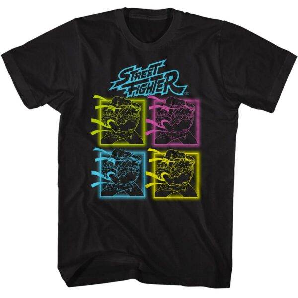 Street Fighter Ryu Neon Hadoken T-Shirt