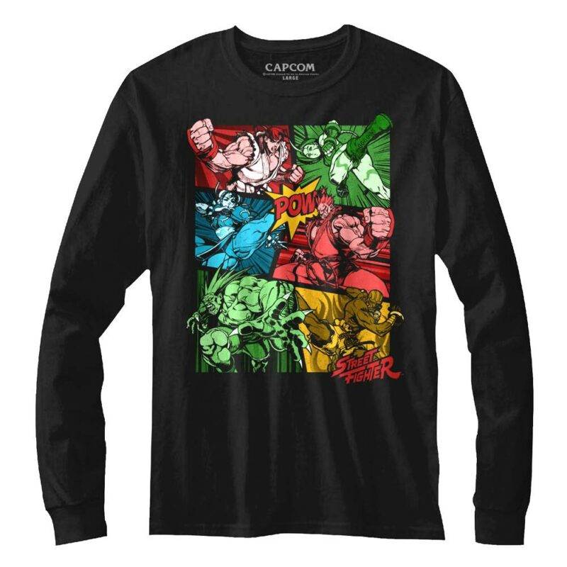 Street Fighter POW Comic Graphics Long Sleeve T-Shirt