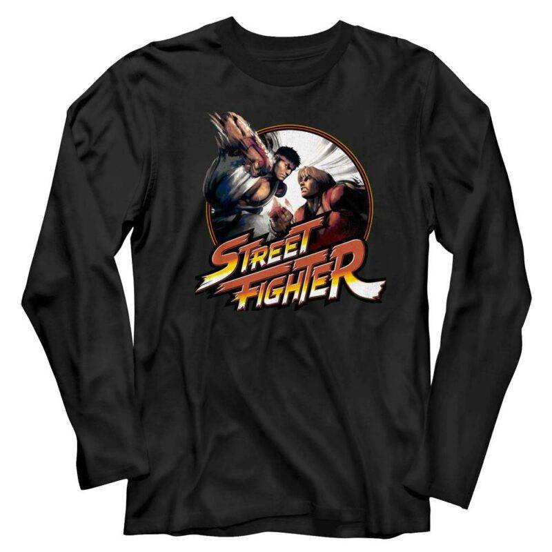 Street Fighter Ryu Versus Ken Long Sleeve T-Shirt