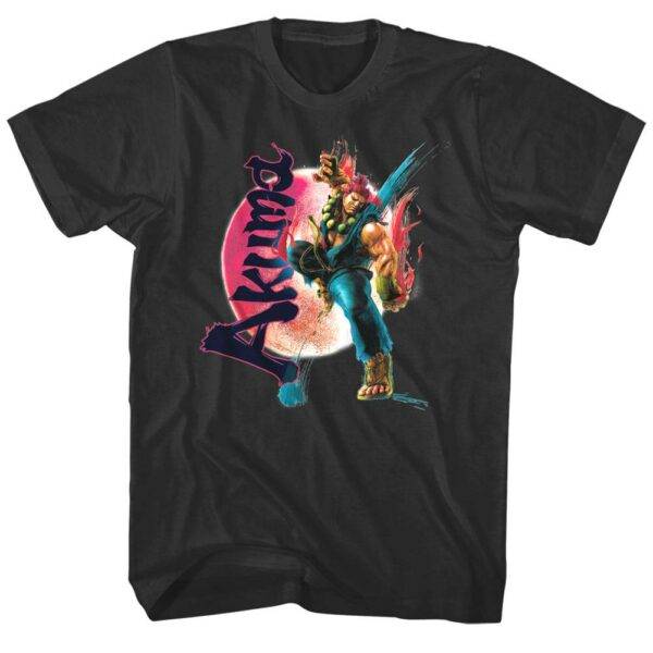 Street Fighter Akuma Rising Sun T-Shirt