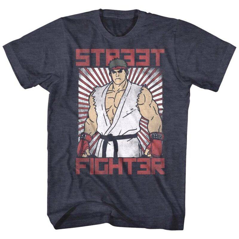 Street Fighter Ryu Rising Sun T-Shirt