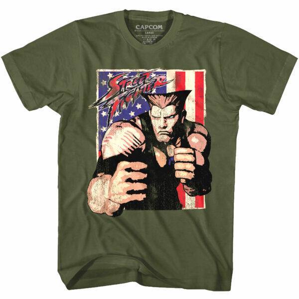 Street Fighter Guile American Soldier T-Shirt