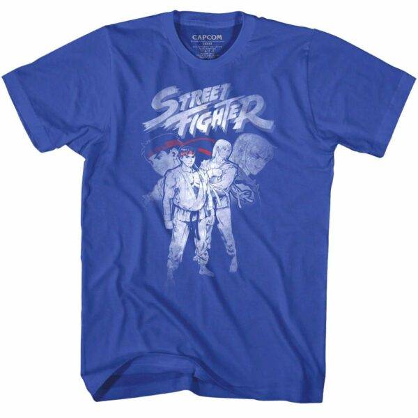 Street Fighter Ryu Ken Blue T-Shirt