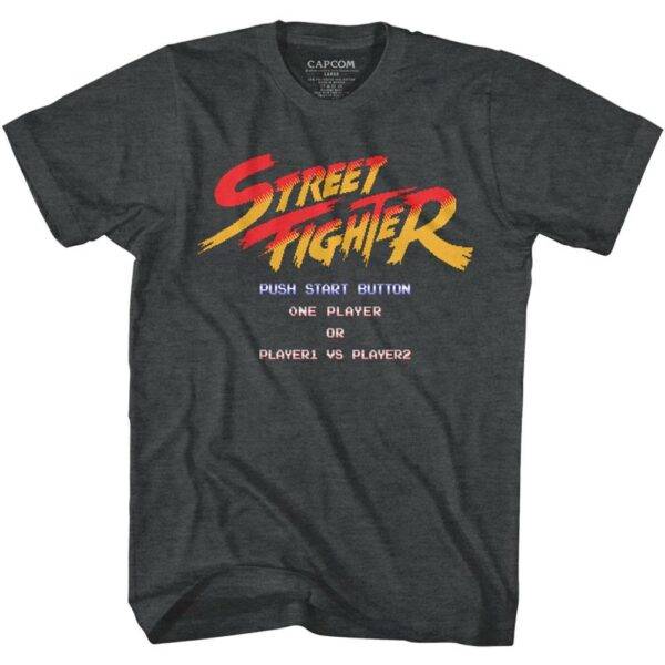 Street Fighter 8Bit Start Screen T-Shirt