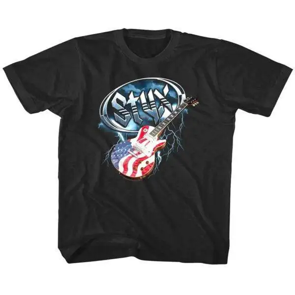 Styx Dennis Deyoung USA Guitar Kids T Shirt