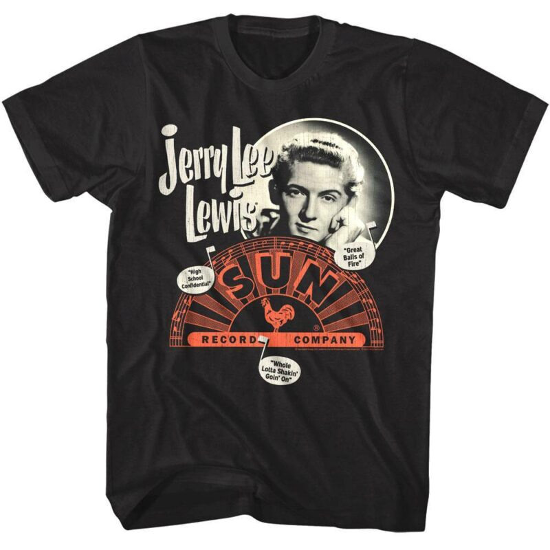 Jerry Lee Lewis Song Titles T-Shirt