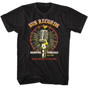 Sun Record Microphone Burst T-Shirt