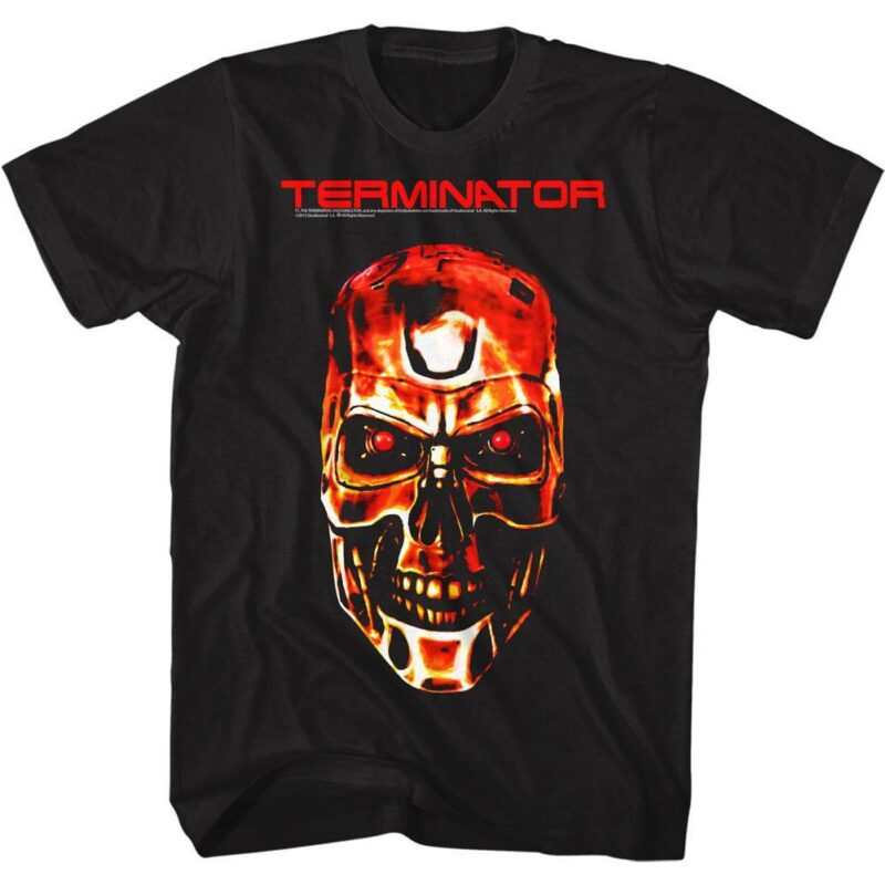 Terminator Rusty Cyborg Skull T-Shirt