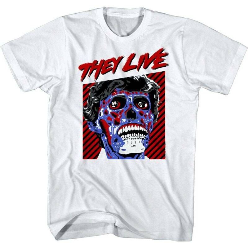 They Live Obey Blue Alien Men’s T Shirt