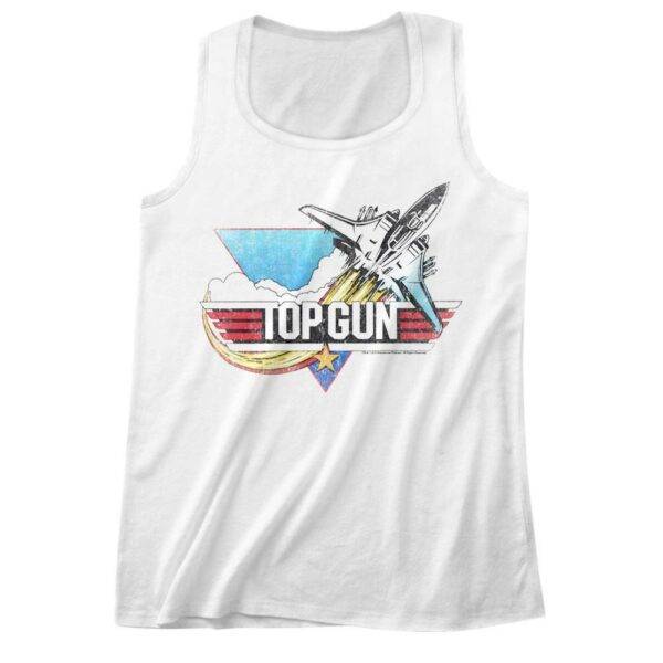 Top Gun Fighter Jet Logo Tank Top