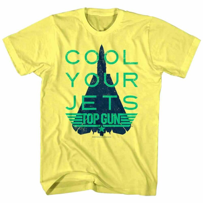 Top Gun Cool Your Jets Men’s Yellow T Shirt