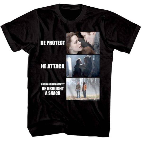 Twilight He Protects Attacks Snacks Men’s T Shirt