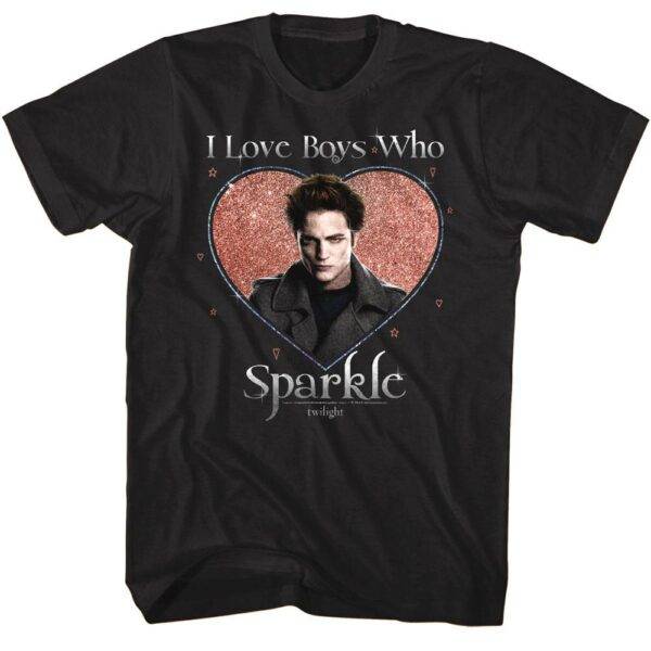 Twilight I Love Boys Who Sparkle Men’s T Shirt