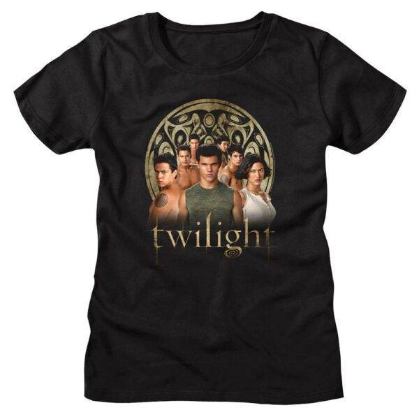 Twilight Black Wolf Pack Family Photo Women’s T Shirt