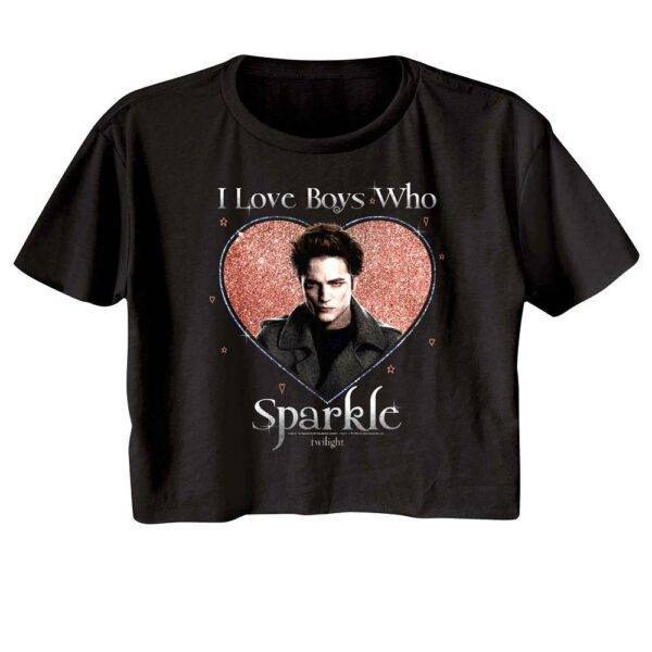 Twilight I Love Boys Who Sparkle Women’s Crop Top