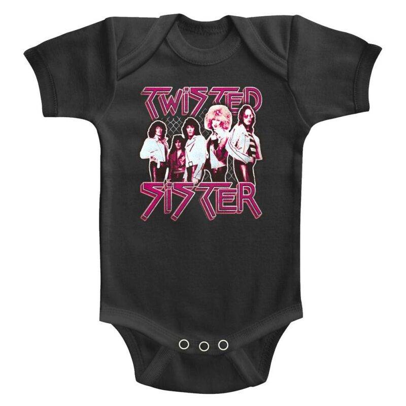 Twisted Sister Glam Rock Band Baby Onesie