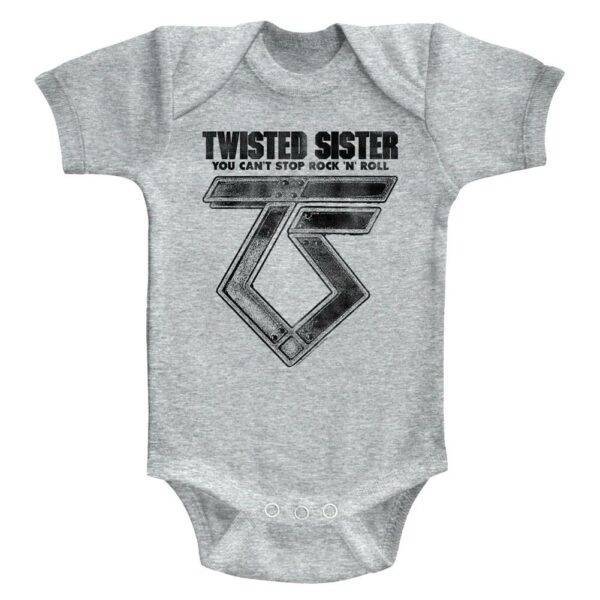 Twisted Sister You Can’t Stop Rock n Roll Baby Onesie