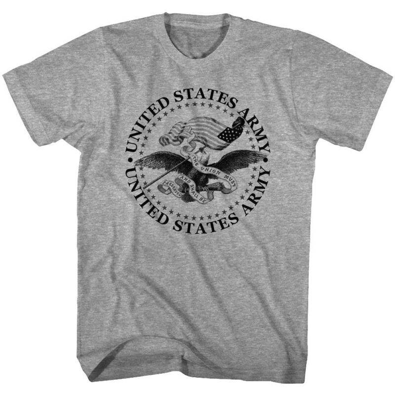 US Army Eagle Seal Men’s Gray T Shirt