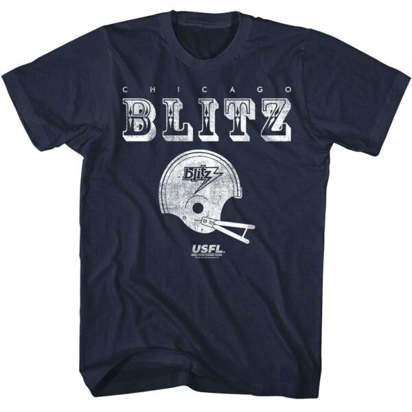 USFL Chicago Blitz Helmet T-Shirt