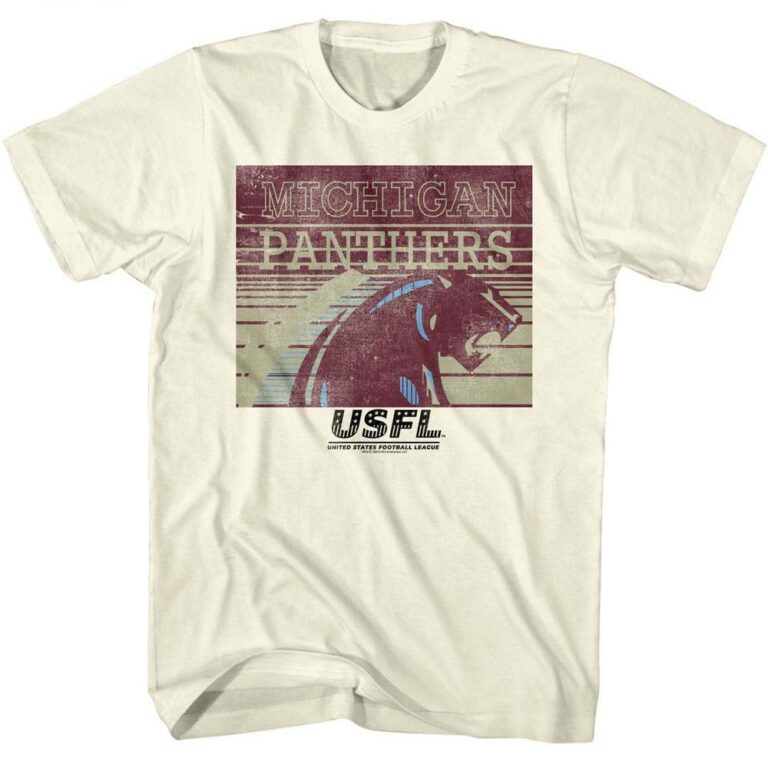 USFL Michigan Panthers Logo T-Shirt