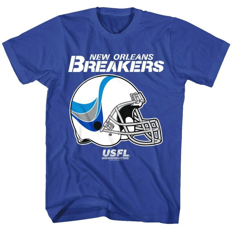 USFL New Orleans Breakers Helmet T-Shirt