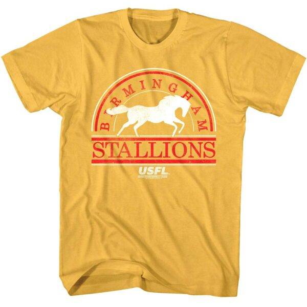 USFL Birmingham Stallions Gold T-Shirt