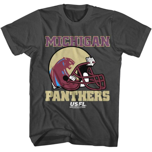 USFL Michigan Panthers Helmet T-Shirt