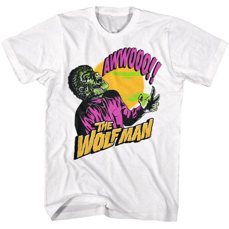 Universal Monsters Wolfman Howling Men's T Shirt