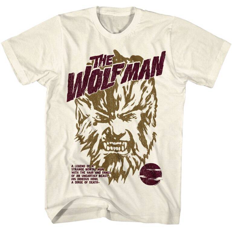 Universal Monsters The Wolfman Men’s T Shirt