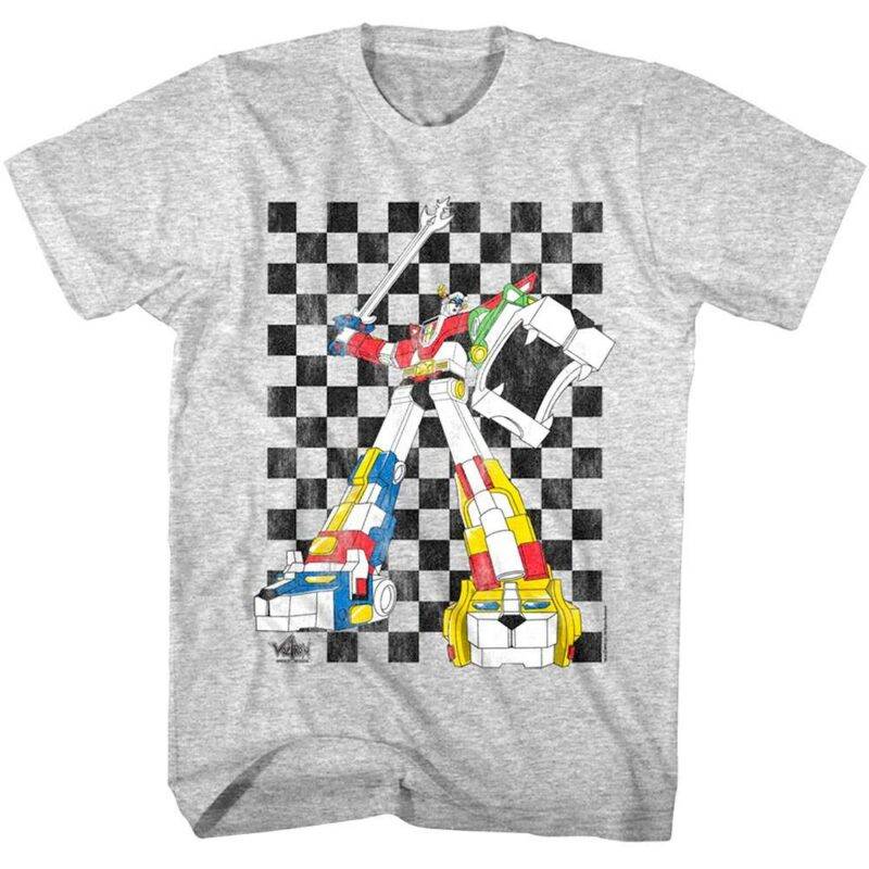 Voltron Lionforce Checkerboard Men’s T Shirt