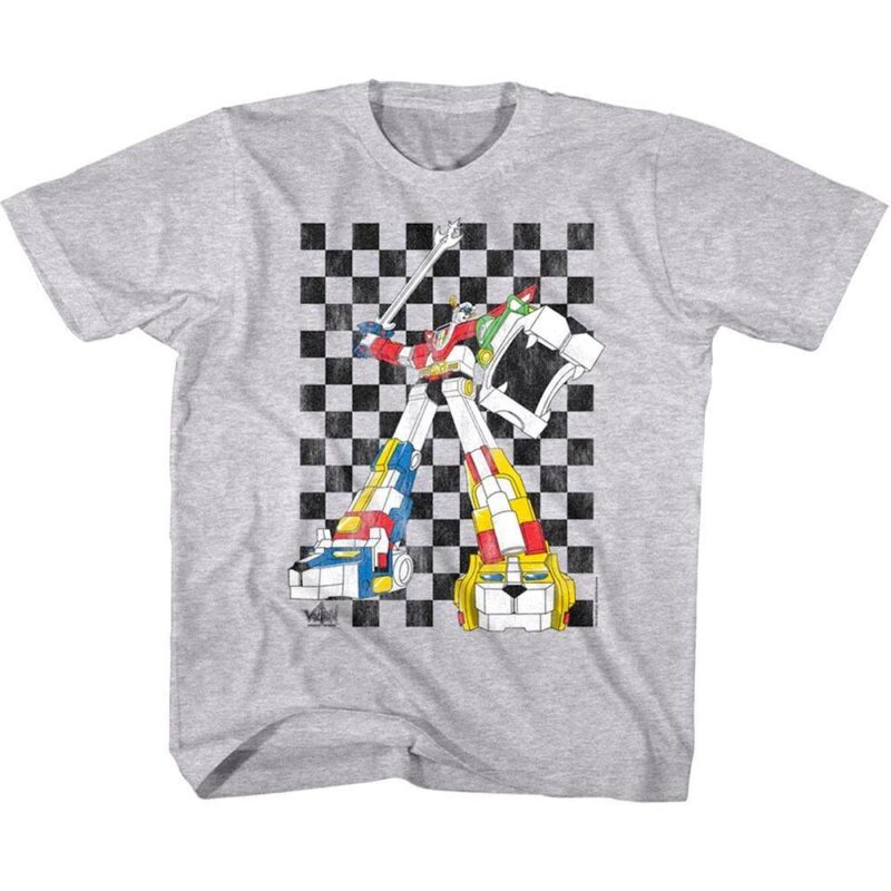 Voltron Lionforce Checkerboard Kids T Shirt