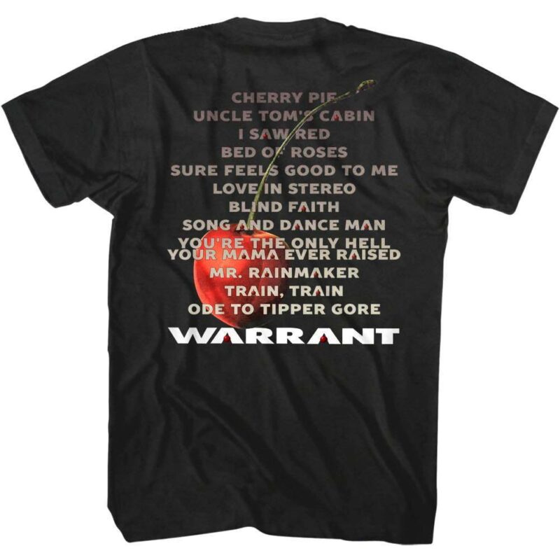 Warrant Cherry Pie Tracklist Men's T Shirt