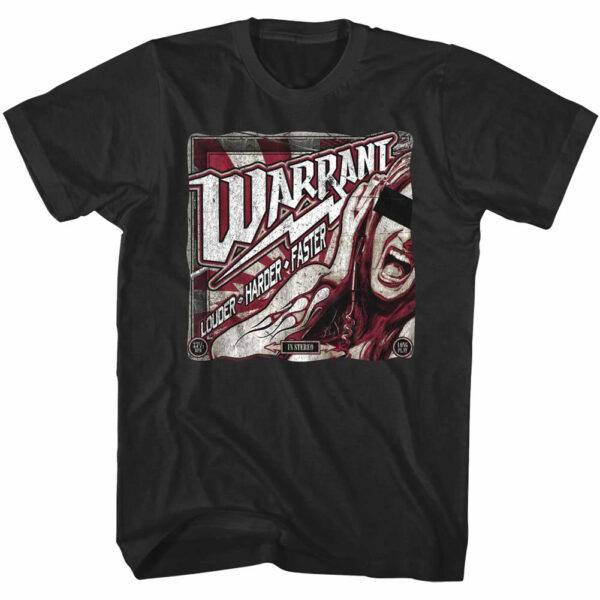 Warrant Louder Harder Faster Men’s T Shirt