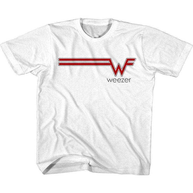 Weezer Striped Logo Kids T Shirt