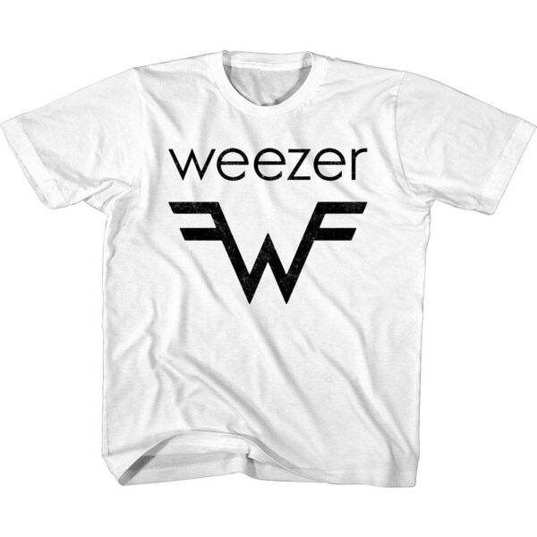 Weezer W Logo Kids White T Shirt