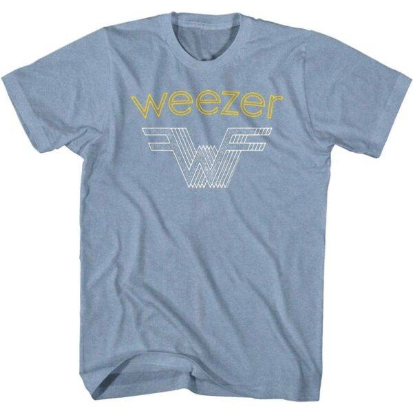 Weezer 3D Logo Blue Album Men’s T Shirt