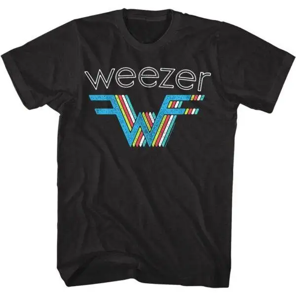 Weezer 3D Rainbow Logo Men’s T Shirt