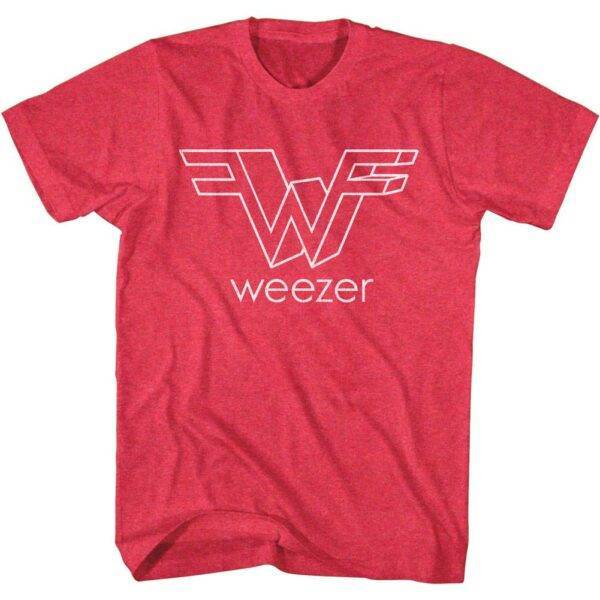 Weezer 3D Logo Red Album Men’s T Shirt