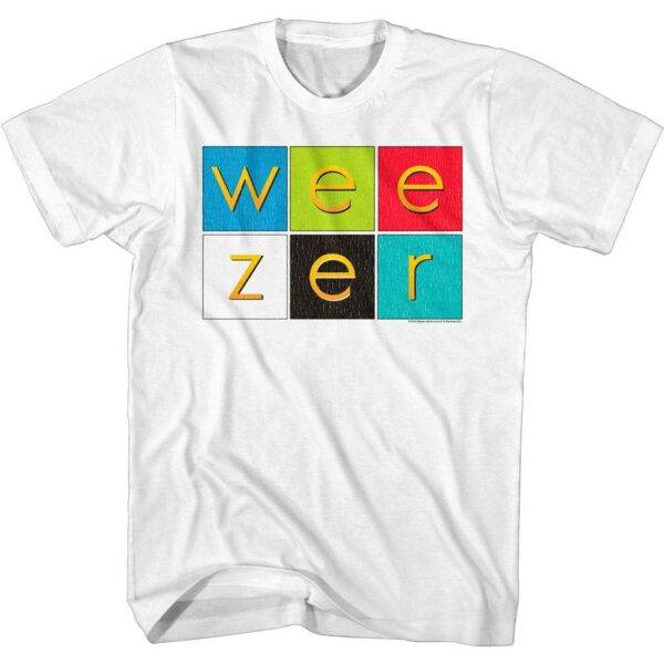 Weezer Color Albums Logo Men’s T Shirt
