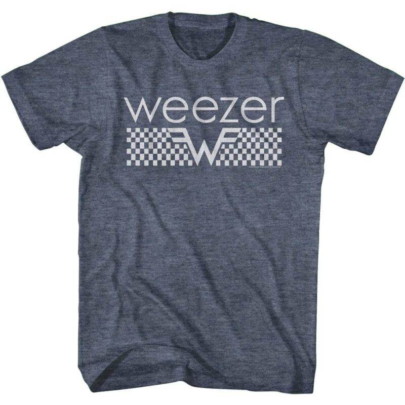 Weezer Checkered Logo Men’s T Shirt