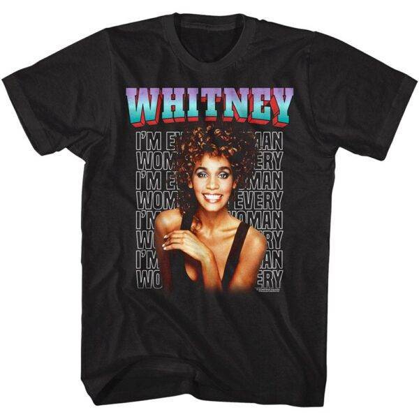 Whitney Houston Every Woman Smile Men’s T Shirt