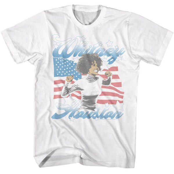 Whitney Houston Star Spangled Singer Men’s T Shirt