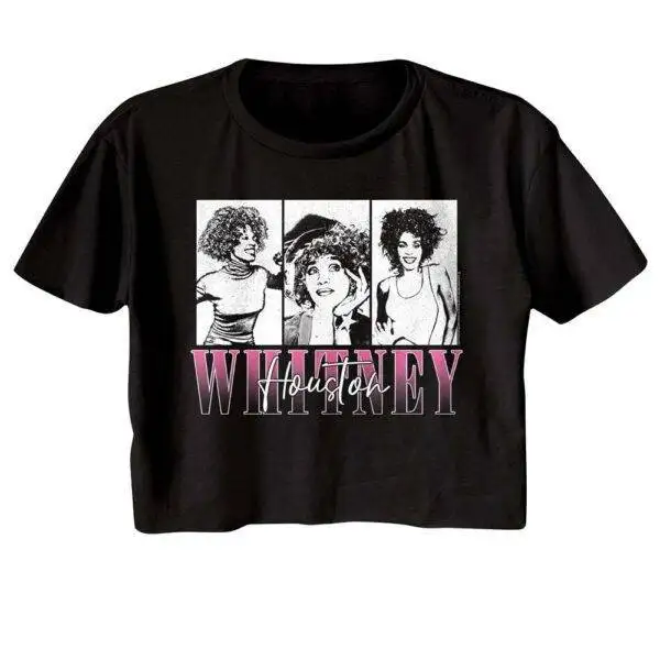 Whitney Houston in Contrast Women’s Crop Top