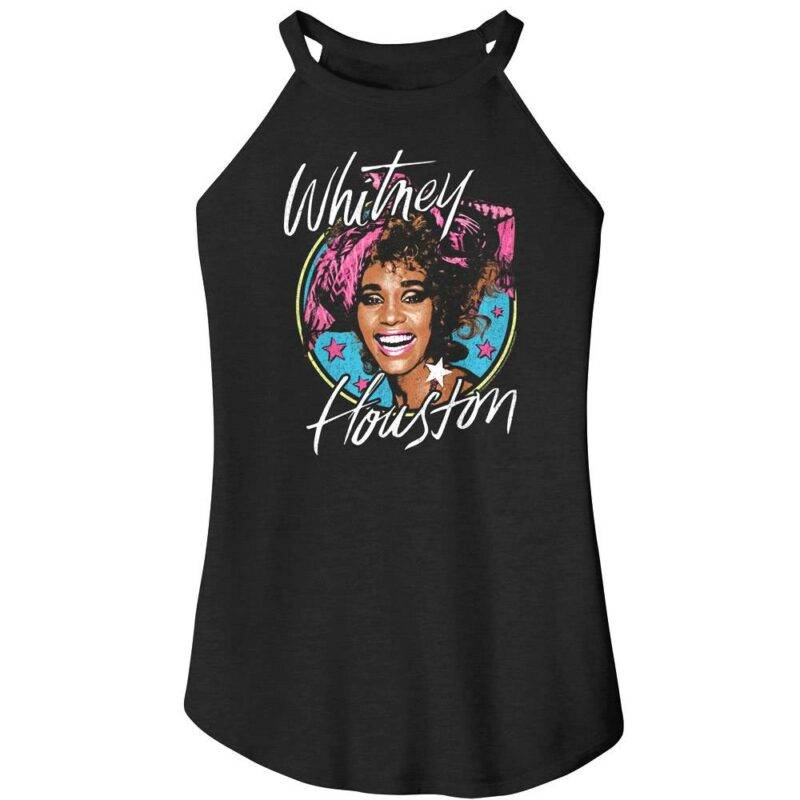 Whitney Houston Stars Very 90’s Women’s Rocker Tank Top