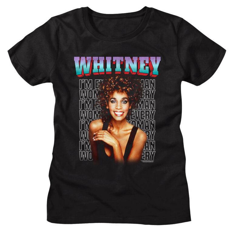 Whitney Houston Every Woman Smile Women’s T Shirt