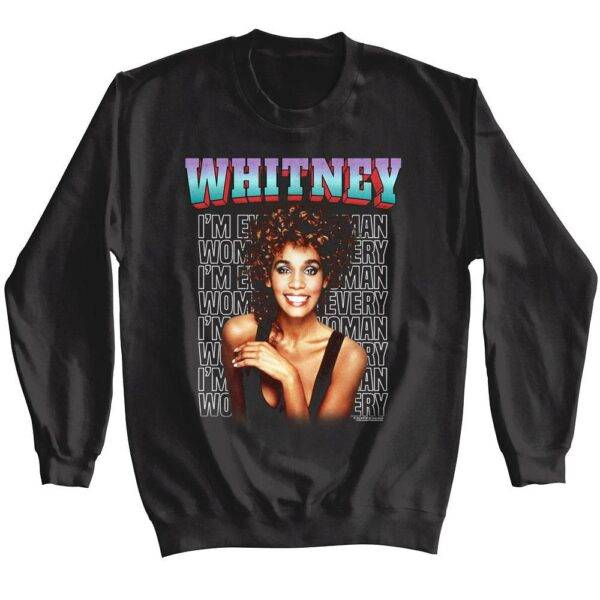 Whitney Houston Every Woman Smile Sweater