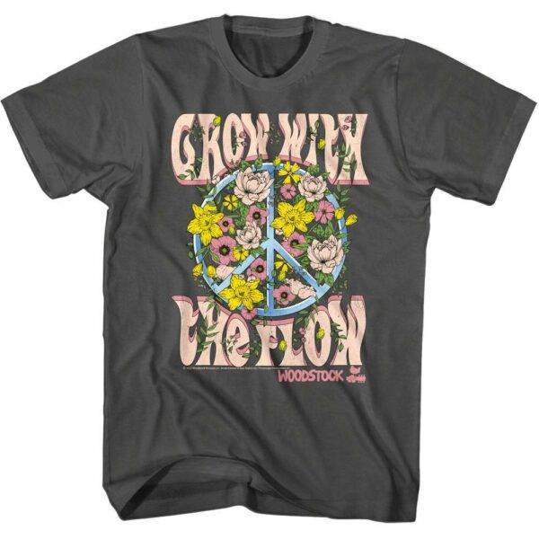 Woodstock Grow With The Flow Hippie Music Festival Men’s T Shirt