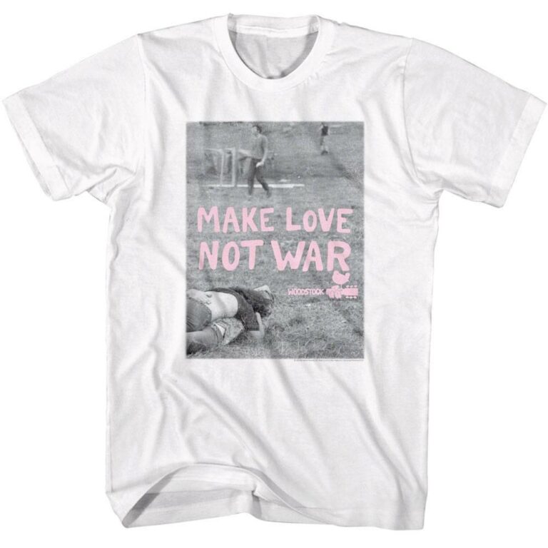 Woodstock Make Love not War Hippie Men’s T Shirt